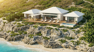 Virtual Concept for a large villa at Beachfront Resort Lot On San Salvador, The Bahamas